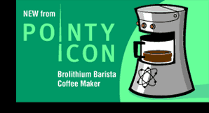 Catalog picture of the 'Brolithium Barista Coffee Maker'