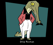 Dilip Roshan, a crocodile