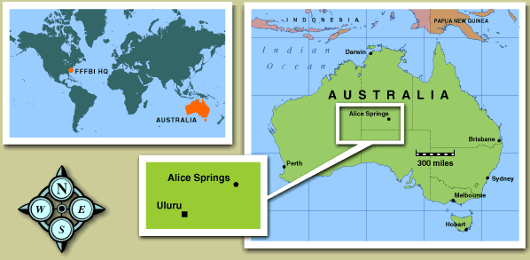 Map of the world with detail of Australia