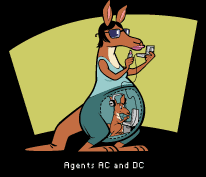 Agent AC carrying DC in her pouch